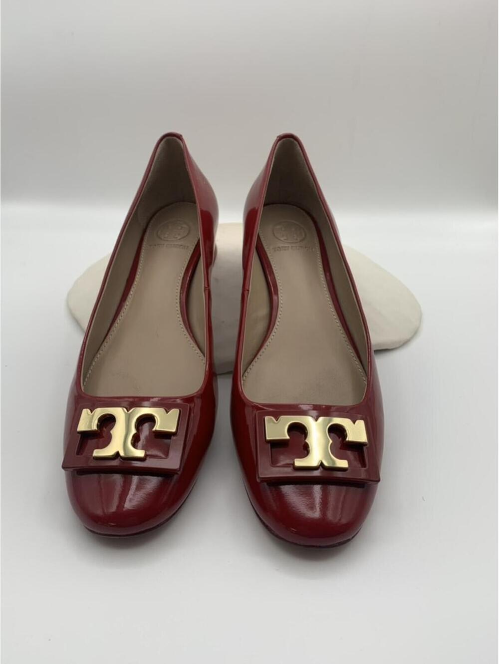 Tory Burch Gigi Red Patent Leather Pumps Size 7